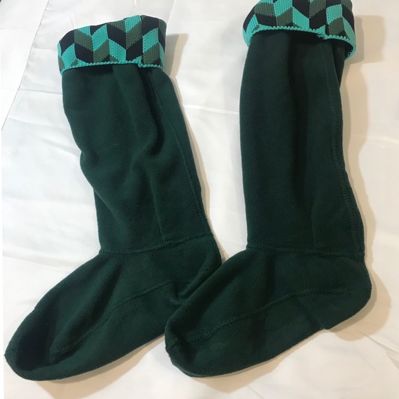 NIB Hunter 'Geometric Dazzle'‎ Original Tall Fleece Welly Socks in Medium - Picture 8 of 8